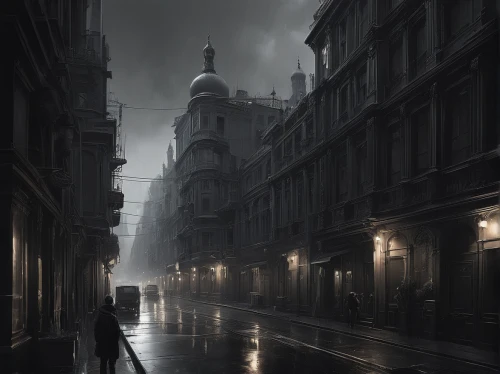 evening atmosphere,saintpetersburg,atmospheric,st petersburg,saint petersburg,rome night,city scape,moscow,alleyway,world digital painting,bucharest,blind alley,under the moscow city,cityscape,night scene,street lights,black city,street lamps,evening city,nocturnes,Conceptual Art,Fantasy,Fantasy 11