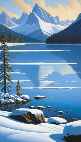 maligne lake,emerald lake,lake louise,winter lake,salt meadow landscape,west canada,two jack lake,glacial lake,snow landscape,snowy mountains,winter landscape,jasper national park,moraine lake,canadian rockies,snowy landscape,british columbia,high mountain lake,lake moraine,mountain lake,alpine lake,Conceptual Art,Sci-Fi,Sci-Fi 15