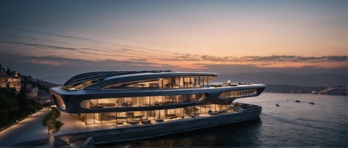 futuristic architecture,houseboat,futuristic art museum,house by the water,house of the sea,luxury property,floating island,floating restaurant,luxury yacht,penthouse apartment,floating huts,luxury real estate,chongqing,floating islands,casa fuster hotel,modern architecture,very large floating structure,3d rendering,danyang eight scenic,luxury hotel,Photography,General,Fantasy