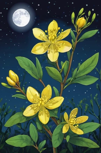 jasmine-flowered nightshade,night-blooming jasmine,fireflies,moonflower,cape honeysuckle,moonlight cactus,ylang-ylang,illustration of the flowers,large-flowered st john's wort,flower illustration,starflower,jasminum,star of bethlehem,nightshade plant,lampion flower,lemon tree,star flower,beach moonflower,hypericum,flowers png,Illustration,Japanese style,Japanese Style 07