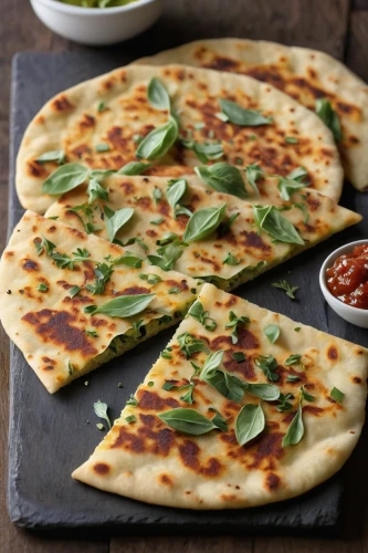 naan,flatbread,flat bread,kulcha,piadina,korean pancake,pajeon,paratha,uttapam,lahmacun,quesadilla,turnip cake,murtabak,roti prata,california-style pizza,chapati,focaccia,shrimp tortillas,pan pizza,khachapuri,Illustration,Realistic Fantasy,Realistic Fantasy 22