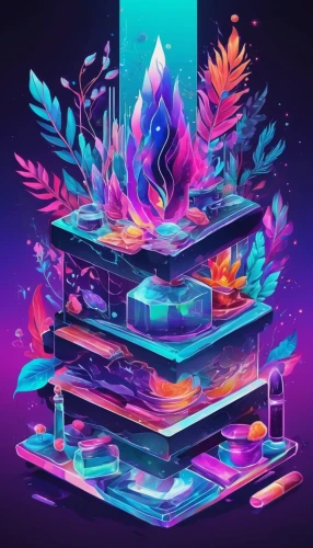 isometric,growth icon,3d fantasy,crystals,crystalline,crystal,elements,game illustration,prism,colorful foil background,bismuth,abstract design,dimensional,80's design,phone icon,ethereum icon,crystal therapy,aura,cubic,dribbble,Conceptual Art,Daily,Daily 21