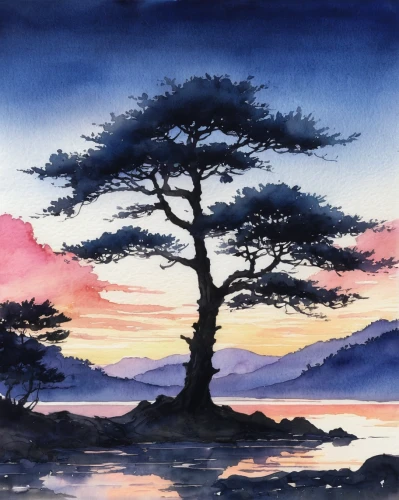 watercolor pine tree,watercolor tree,watercolour,watercolor,watercolor painting,the japanese tree,watercolor background,watercolor paint,watercolors,water color,pine tree,japan landscape,lone tree,watercolor blue,pine-tree,dragon tree,watercolor sketch,watercolor tea,water colors,watercolor paper,Illustration,Japanese style,Japanese Style 14