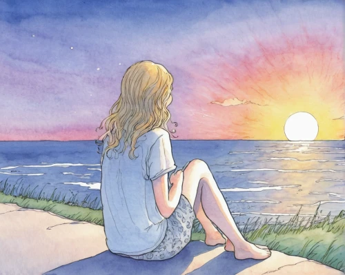 sun and sea,watercolor background,sunset,watercolor,watercolor painting,watercolors,by the sea,summersun,bright sun,the horizon,setting sun,watercolor paint,sunrise,summer evening,summer sky,watercolor sketch,sun moon,summer solstice,eventide,water colors,Illustration,Black and White,Black and White 13