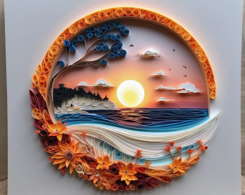 glass painting,fire screen,decorative plate,circle shape frame,fire and water,3-fold sun,decorative art,wall plate,fire artist,fall picture frame,wood art,decorative frame,sand clock,fire ring,wall clock,wooden plate,coast sunset,decorative fan,sun and sea,sconce,Unique,Paper Cuts,Paper Cuts 09