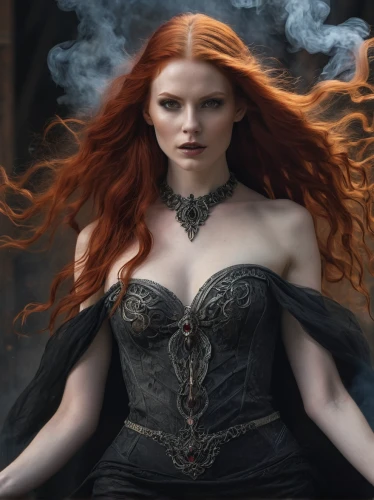 sorceress,the enchantress,celtic queen,celtic woman,gothic woman,fantasy woman,gothic fashion,black widow,redheads,gothic portrait,the witch,fantasy art,vampire woman,faery,red-haired,dark angel,fantasy picture,redheaded,redhead doll,fantasy portrait,Photography,General,Natural