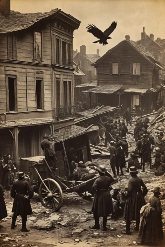 destroyed houses,stalingrad,deadwood,warsaw uprising,world war 1,destroyed city,storm damage,first world war,austro,home destruction,flea market,sarajevo,photomontage,large market,roof damage,second world war,stieglitz,july 1888,war victims,the market,Photography,Black and white photography,Black and White Photography 15