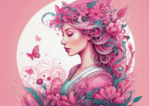 rose flower illustration,pink floral background,flora,rosa 'the fairy,flower fairy,girl in flowers,floral background,flower painting,rosa ' the fairy,flower and bird illustration,elven flower,rosa ' amber cover,flower wall en,faery,mermaid background,flower illustrative,fantasy portrait,floral composition,floral heart,pink magnolia,Conceptual Art,Sci-Fi,Sci-Fi 05