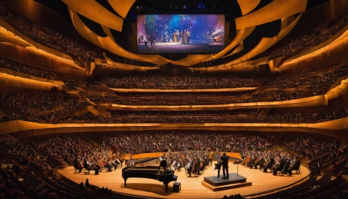 disney concert hall,walt disney concert hall,disney hall,berlin philharmonic orchestra,concert hall,philharmonic orchestra,the palau de la música catalana,sydney opera,concert stage,orchestra pit,performing arts center,symphony orchestra,musical dome,performance hall,orchestra,stage curtain,orchestral,radio city music hall,theater stage,symphony,Art,Classical Oil Painting,Classical Oil Painting 08