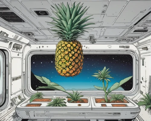 pineapple field,ananas,pineapple boat,house pineapple,pinapple,pineapple background,pineapple fields,pineapples,pineapple wallpaper,pineapple,pineapple pattern,spaceship space,pineapple farm,pineapple plant,ananas comosus,integrated fruit,young pineapple,pineapple comosu,fruits plants,space tourism,Illustration,American Style,American Style 15