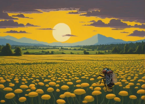 yellow sky,sunflower field,blooming field,field of rapeseeds,solar field,potato field,straw field,field of cereals,yellow grass,yellow sun hat,poppy field,daffodil field,poppy fields,sun,plains,flower field,yellow garden,fields,yellow orange,rapeseed field,Conceptual Art,Daily,Daily 29