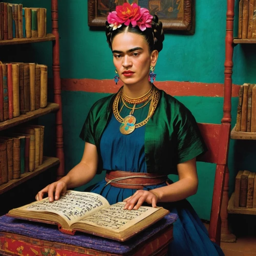 frida,librarian,javanese,girl in a historic way,riopa fernandi,book antique,women's novels,orientalism,balinese,tibetan,azerbaijan azn,indonesian women,anahata,indian monk,guatemalan,bookshop,bookstore,tiana,bookselling,polynesian girl,Art,Artistic Painting,Artistic Painting 31