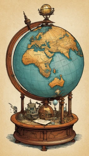 terrestrial globe,yard globe,globe,the globe,orrery,old world map,armillary sphere,globe trotter,globes,world map,christmas globe,map of the world,map icon,planisphere,northern hemisphere,world travel,map world,world clock,world's map,around the globe,Illustration,Children,Children 04