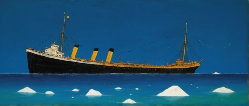 ocean liner,iceberg,icebergs,troopship,sailing blue yellow,arthur maersk,royal yacht,arnold maersk,digging ship,caravel,ship of the line,sailing blue purple,sailer,ship,reefer ship,barquentine,sailing ship,the ship,titanic,full-rigged ship,Art,Artistic Painting,Artistic Painting 26