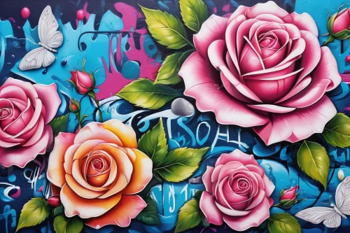 spray roses,flower painting,blooming roses,flower wall en,rosebushes,wild roses,colorful roses,fabric roses,floral background,pink roses,fabric painting,detail shot,esperance roses,landscape rose,rosebuds,bibernell rose,rose roses,garden roses,roses pattern,floral composition,Conceptual Art,Graffiti Art,Graffiti Art 09