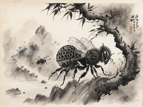 chinese art,harvestmen,cool woodblock images,japanese art,oriental painting,luo han guo,beetle fog,insects,yi sun sin,xing yi quan,stingless bees,白斩鸡,japanese rhinoceros beetle,hwachae,amano,flying insect,huangshan maofeng,tarantula,walking spider,harvestman,Illustration,Paper based,Paper Based 30