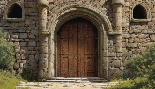 church door,church painting,doorway,the door,door,doors,portal,old door,iron door,open door,the threshold of the house,front door,wooden door,threshold,home door,garden door,pointed arch,background with stones,wood gate,wayside chapel,Illustration,Vector,Vector 04