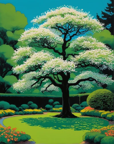 the japanese tree,flourishing tree,blossom tree,flower tree,painted tree,ornamental tree,green tree,maple tree,blossoming apple tree,sakura tree,tree white,tree grove,cherry blossom tree,linden blossom,blooming tree,cardstock tree,flowering tree,dogwood,ornamental cherry,cherry tree,Illustration,Black and White,Black and White 10