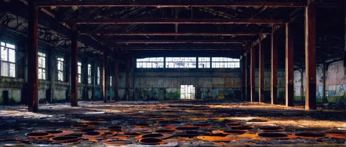 abandoned factory,empty factory,industrial hall,factory hall,old factory,industrial ruin,warehouse,old factory building,industrial landscape,empty interior,factories,abandoned places,industrial plant,luxury decay,lost place,factory bricks,freight depot,derelict,industrial,abandoned building,Illustration,Japanese style,Japanese Style 20