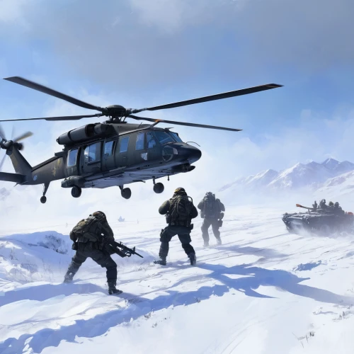 mh-60s,marine expeditionary unit,uh-60 black hawk,game illustration,blackhawk,military helicopter,boeing ch-47 chinook,chinook,black hawk,extraction,operation,patrol suisse,special forces,helicopters,hh-60g pave hawk,us army,hiller oh-23 raven,armed forces,afghanistan,snow scene,Conceptual Art,Oil color,Oil Color 03