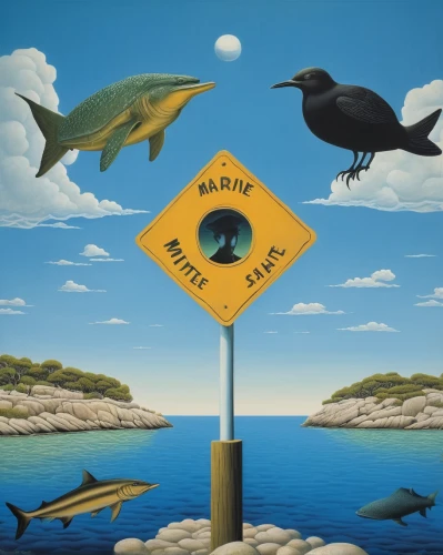 no fishing sign,purple martin,no fishing,marine reptile,road dolphin,cd cover,no swimming sign,safe island,marine mammal,currawong,whales,aquatic animals,beach defence,wild animals crossing,no swimming,marine mammals,birds of the sea,rottnest island,dolphinarium,rottnest,Art,Artistic Painting,Artistic Painting 06