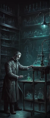 apothecary,watchmaker,chemist,theoretician physician,sci fiction illustration,laboratory,chemical laboratory,potions,investigator,researcher,pharmacy,clockmaker,researchers,alchemy,examining,laboratory information,lab,scientist,shopkeeper,natural scientists,Conceptual Art,Fantasy,Fantasy 34