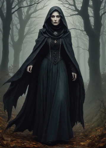 gothic woman,gothic portrait,gothic fashion,gothic dress,dark gothic mood,vampire woman,goth woman,gothic style,sorceress,vampire lady,the witch,gothic,crow queen,dance of death,the enchantress,dark angel,witch house,dark art,black coat,cloak,Illustration,Abstract Fantasy,Abstract Fantasy 03