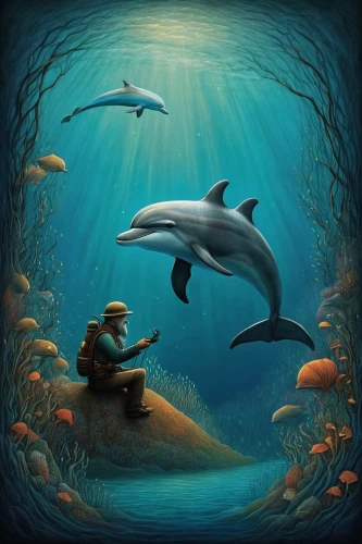 dolphin background,girl with a dolphin,oceanic dolphins,dolphin rider,dolphin-afalina,bottlenose dolphins,dolphin swimming,dolphins,dolphins in water,trainer with dolphin,two dolphins,dolphinarium,porpoise,bottlenose dolphin,underwater background,cetacea,dolphin,giant dolphin,dolphin school,the dolphin,Illustration,Abstract Fantasy,Abstract Fantasy 19