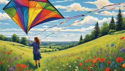 kites,summer umbrella,fly a kite,kite flyer,summer meadow,blooming field,kite,flower field,colored pencil background,inflated kite in the wind,overhead umbrella,flying dandelions,field of flowers,flower painting,springtime background,dandelion meadow,balloon trip,colorful balloons,meadow play,dandelion field,Illustration,Black and White,Black and White 15