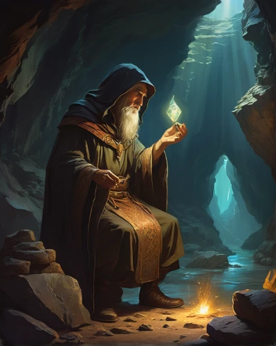 monk,the wizard,wizard,scandia gnome,scholar,game illustration,version john the fisherman,the abbot of olib,the collector,middle eastern monk,world digital painting,monks,hobbit,jrr tolkien,gnome,fisherman,benedictine,gandalf,fantasy picture,apothecary,Conceptual Art,Fantasy,Fantasy 15