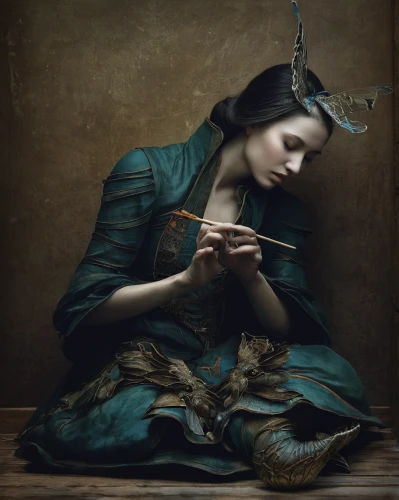 snake charming,seamstress,victorian lady,faery,snake charmers,watchmaker,gothic portrait,fantasy portrait,conceptual photography,green dragon,metalsmith,fortune telling,emerald lizard,mystical portrait of a girl,divination,needlework,oriental painting,priestess,fantasy art,woman frog,Photography,Documentary Photography,Documentary Photography 27