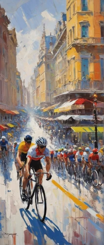 artistic cycling,bicycle racing,road bicycle racing,cyclists,tour de france,bicycles,cyclist,road bikes,racing bicycle,cycling,road cycling,bicycling,bicycle,bike city,bikes,cyclo-cross,cyclo-cross bicycle,hanoi,bycicle,woman bicycle,Conceptual Art,Oil color,Oil Color 10