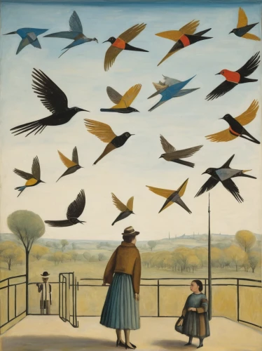 flock home,swifts,passenger pigeon,bird migration,flock of birds,swallows,doves and pigeons,a flock of pigeons,pigeon flight,the birds,ornithology,songbirds,flying birds,birds in flight,wild geese,pigeons and doves,passerine parrots,birds flying,migration,carol colman,Art,Artistic Painting,Artistic Painting 47