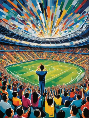 european football championship,uefa,barca,world cup,football fans,soccer-specific stadium,copa,catalonia,fifa 2018,netherlands-belgium,barcelona,stadium,sport,futebol de salão,football stadium,real madrid,coliseum,oil painting on canvas,san paolo,arena,Conceptual Art,Oil color,Oil Color 24