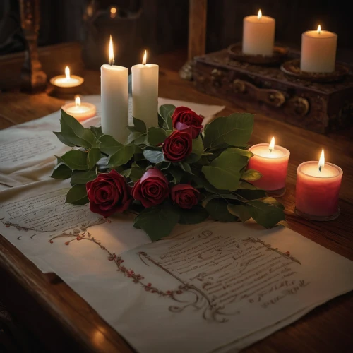 romantic night,candlelight,romantic rose,candlelights,valentine candle,table arrangement,romantic look,place setting,tablescape,rose arrangement,candlemas,romantic scene,candle light,romantic,way of the roses,flower arranging,flower arrangement lying,table decoration,candlestick for three candles,romantic dinner,Conceptual Art,Fantasy,Fantasy 30