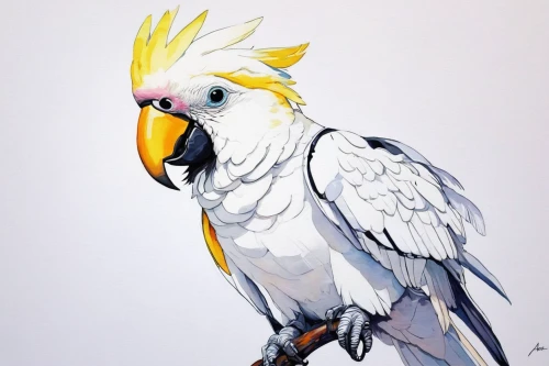 egyptian vulture,cockatiel,sulphur-crested cockatoo,yellow macaw,cockatoo,caique,bird painting,guacamaya,moluccan cockatoo,watercolor bird,sun parakeet,perico,salmon-crested cockatoo,yellow parakeet,blue and gold macaw,macaw hyacinth,toco toucan,falco peregrinus,blue and yellow macaw,platycercus,Conceptual Art,Oil color,Oil Color 08