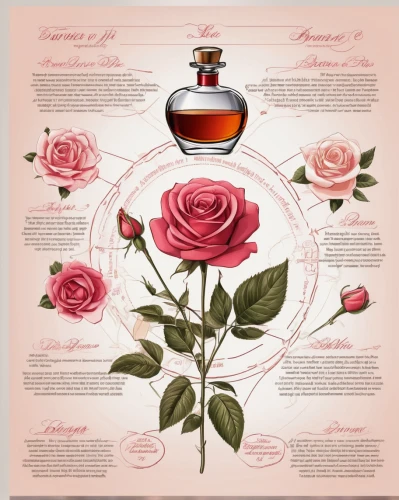 bourbon rose,rose hip oil,scent of roses,creating perfume,natural perfume,flower essences,parfum,rose wine,rosa ' amber cover,cointreau,perfume bottle,romantic rose,perfumes,rose flower illustration,rose water,amaretto,corymb rose,fragrance,tea rose,fragrance teapot,Unique,Design,Infographics