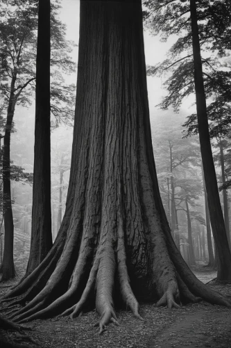 old-growth forest,the roots of trees,redwood tree,forest tree,big trees,foggy forest,rooted,bigtree,beech forest,creepy tree,magic tree,redwoods,fir forest,beech trees,spruce forest,eastern hemlock,of trees,deforested,the japanese tree,chestnut forest,Photography,Black and white photography,Black and White Photography 15