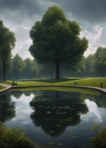 landscape background,golf course background,golf landscape,pond,small landscape,green landscape,cartoon video game background,fantasy landscape,dutch landscape,backgrounds,walk in a park,home landscape,world digital painting,nature landscape,forest landscape,salt meadow landscape,lily pond,garden pond,park lake,a small lake,Conceptual Art,Sci-Fi,Sci-Fi 07