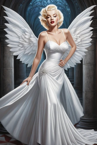 marilyn monroe,baroque angel,angel wing,marylyn monroe - female,business angel,vintage angel,the angel with the veronica veil,bridal clothing,marylin monroe,angel wings,angel,love angel,angel girl,marilyn,angelology,white rose snow queen,celastrina,wedding gown,wedding dress,wedding dresses,Conceptual Art,Fantasy,Fantasy 30