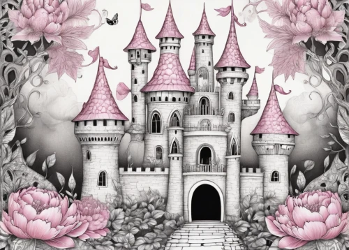 fairy tale castle,fairytale castle,digital scrapbooking paper,children's fairy tale,disney rose,fairy tale,sleeping beauty castle,disney castle,a fairy tale,digiscrap,fairy tale character,fairytale,tokyo disneyland,cinderella's castle,fairy world,floral silhouette border,digital scrapbooking,fairy tale icons,castle of the corvin,scrapbook background,Illustration,Black and White,Black and White 11