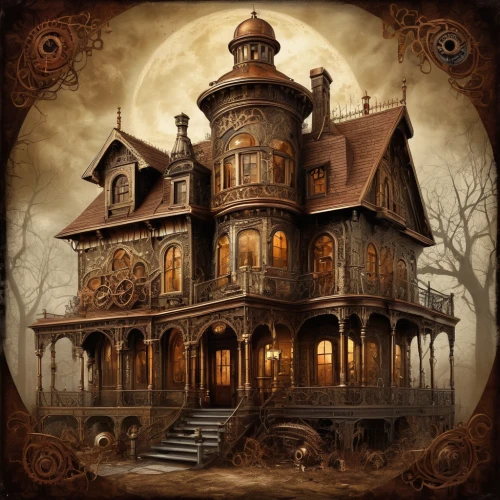 the haunted house,haunted house,witch's house,witch house,victorian house,victorian,two story house,haunted castle,creepy house,doll's house,ghost castle,victorian style,wooden house,house insurance,halloween poster,doll house,old house,halloween and horror,the house,play escape game live and win,Illustration,Realistic Fantasy,Realistic Fantasy 13