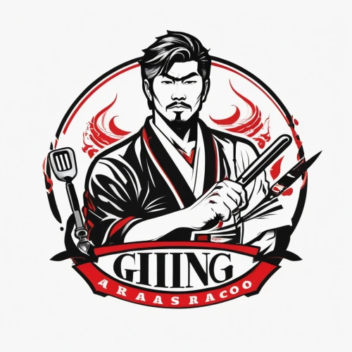 haidong gumdo,wing chun,qi-gong,ganghwado,pho ga,makchang gui,kung,genghis khan,gungdo,goki,jeet kune do,gyoza,men chef,kung fu,kenjutsu,shorinji kempo,tang soo do,chef,chop sticks,xing yi quan,Unique,Design,Logo Design