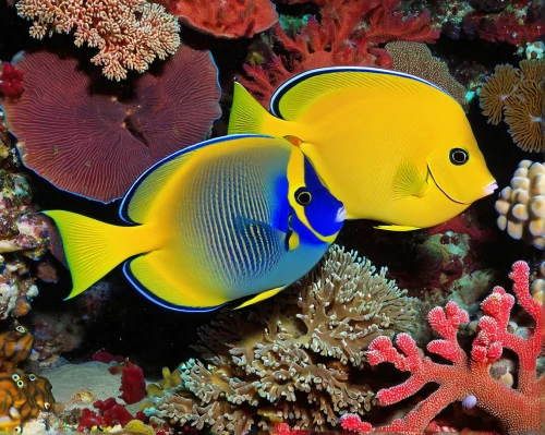 lemon surgeonfish,golden angelfish,coral reef fish,anemone fish,pallet surgeonfish,lemon butterflyfish,anemonefish,triggerfish-clown,amphiprion,butterflyfish,imperator angelfish,butterfly fish,lemon doctor fish,angelfish,foxface fish,triggerfish,clownfish,discus fish,trigger fish,blue stripe fish,Conceptual Art,Oil color,Oil Color 17