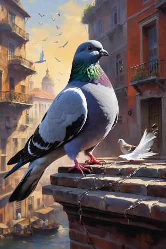 city pigeon,plumed-pigeon,street pigeon,domestic pigeon,bird pigeon,pigeon,feral pigeon,city pigeons,big pigeon,wild pigeon,homing pigeon,carrier pigeon,pigeon tail,fantail pigeon,street pigeons,pigeon birds,bird painting,pigeons and doves,pigeons without a background,crown pigeon,Conceptual Art,Oil color,Oil Color 09
