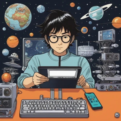 kojima,man with a computer,computer freak,computer,sci fiction illustration,computer addiction,girl at the computer,geek,copyspace,computer game,computer art,computer icon,computer science,computer system,yukio,personal computer,geek pride day,lenovo,illustrator,women in technology,Illustration,Japanese style,Japanese Style 11