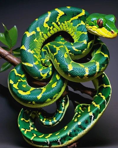 green tree python,yellow python,green tree snake,green snake,morelia viridis,green mamba,gree tree python,emerald lizard,python,patrol,carpet python,ball python,cuban emerald,python family,burmese python,malachite,tiger python,snake pattern,smooth greensnake,tree python,Illustration,Japanese style,Japanese Style 20