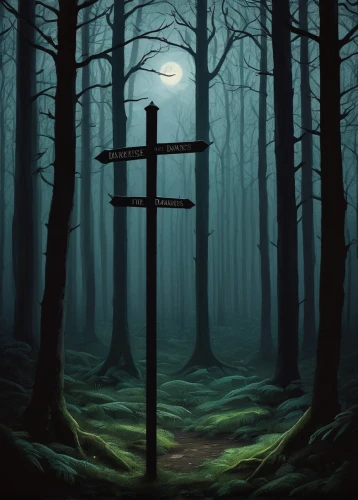 wooden cross,way of the cross,the cross,jesus christ and the cross,holy forest,black forest,crosses,jesus cross,haunted forest,gallows,cross,andreas cross,burial ground,the grave in the earth,forest background,wayside cross,celtic cross,wooden pole,forest dark,grave light,Illustration,Abstract Fantasy,Abstract Fantasy 02