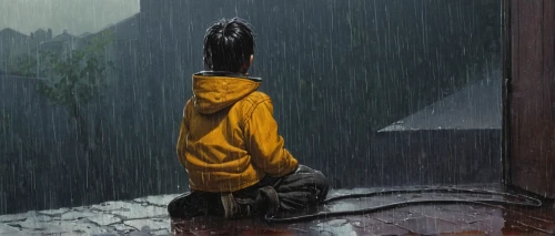 in the rain,walking in the rain,rainy day,raincoat,rain,rainy season,rainy,rain suit,heavy rain,monsoon,raining,rainy weather,rains,rainstorm,rain drop,rain shower,rain pants,drop of rain,raindops,thunderstorm mood,Illustration,Realistic Fantasy,Realistic Fantasy 06