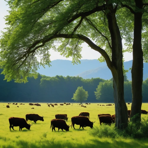 cows on pasture,pasture,simmental cattle,beef cattle,meadow landscape,allgäu brown cattle,mountain pasture,livestock farming,livestock,galloway cattle,cow herd,beef breed international,pastures,mountain cows,cow meadow,cattle,cows,heifers,buffalo herd,ruminants,Conceptual Art,Oil color,Oil Color 19
